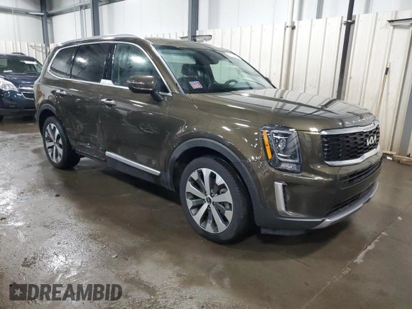 2022 Kia Telluride S with VIN 5XYP6DHCXNG285875, listed as a Copart auction lot 47602445 with 43,214 mi miles and Salvage title. Bid and sale history available at DreamBid. Image 4.