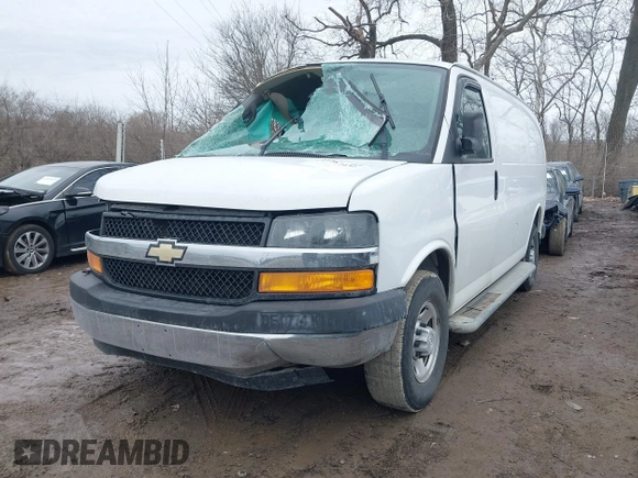 2018 Chevrolet Express Cargo Van with VIN 1GCWGAFG0J1904474, listed as a IAAI auction lot 41467432 with 54,996 mi miles. Bid and sale history available at carsss.com. Image 6.