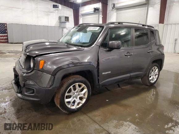 2017 Jeep Renegade Altitude with VIN ZACCJBBB6HPE49807, listed as a Copart auction lot 55518865 with 80,452 mi miles and Non repairable. Bid and sale history available at DreamBid. Image 1.