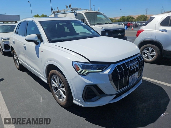 2023 Audi Q3 S line Premium with VIN WA1DECF3XP1106668, listed as a IAAI auction lot 42845143 with 46,005 mi miles and . Bid and sale history available at DreamBid. Image 36.