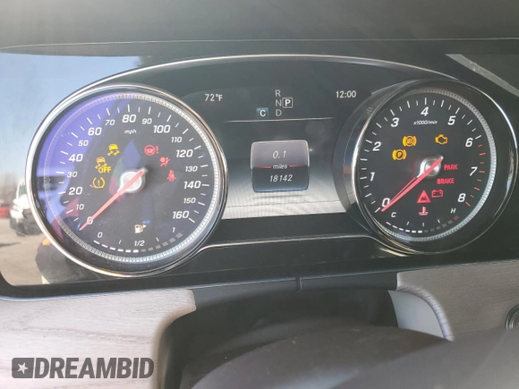 2018 Mercedes-Benz E-Class E 400 with VIN WDD1J6FB8JF047827, listed as a Copart auction lot 41711035 with 18,142 mi miles and Salvage Title. Bid and sale history available at carsss.com. Image 9.