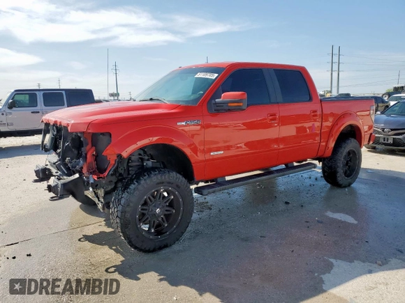 2013 Ford F-150 XL with VIN 1FTFW1ET5DFA29384, listed as a Copart auction lot 51109705 with 77,528 mi miles and Salvage Title. Bid and sale history available at carsss.com. Image 1.