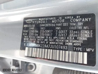 2018 Hyundai Kona SEL with VIN KM8K22AA7JU107493, listed as a IAAI auction lot 41823643 with 137,659 mi miles. Bid and sale history available at carsss.com. Image 9.