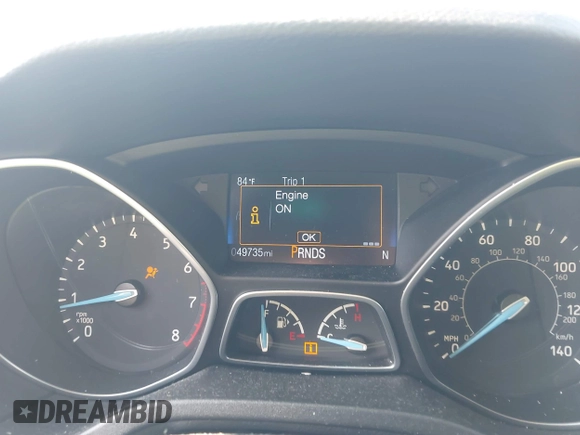 2015 Ford Focus SE with VIN 1FADP3F29FL384591, listed as a IAAI auction lot 42537981 with 49,735 mi miles and . Bid and sale history available at DreamBid. Image 7.