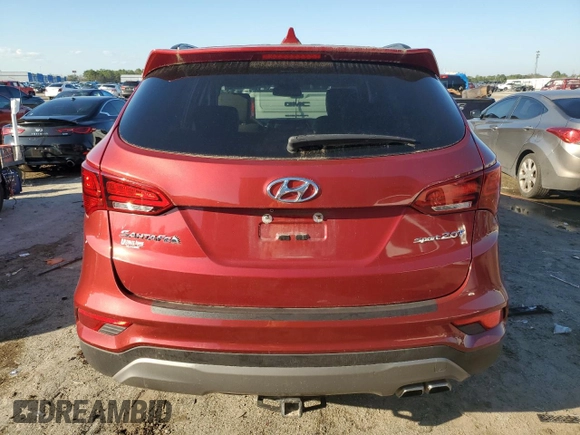 2017 Hyundai Santa Fe Sport 2.0T with VIN 5XYZU4LA9HG425911, listed as a Copart auction lot 46629355 with 127,546 mi miles and Clean Title. Bid and sale history available at carsss.com. Image 6.