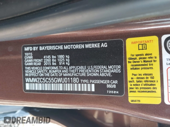 2016 MINI Countryman S z VIN WMWZC5C55GWU01180, wystawiony jako IAAI lot #41874470 z przebiegiem 194 997 mil mil oraz . Historia ofert i sprzedaży dostępna na DreamBid. Obrazek 9.