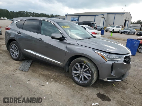 2023 Acura RDX Technology with VIN 5J8TC1H54PL000023, listed as a Copart auction lot 51010115 with 15,741 mi miles and Salvage title. Bid and sale history available at DreamBid. Image 4.