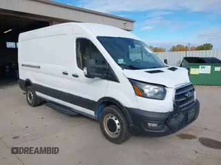 2020 Ford Transit Cargo with VIN 1FTBR1C8XLKA88909, listed as a IAAI auction lot 40487447 with 165,089 mi miles. Bid and sale history available at carsss.com. Image 1.