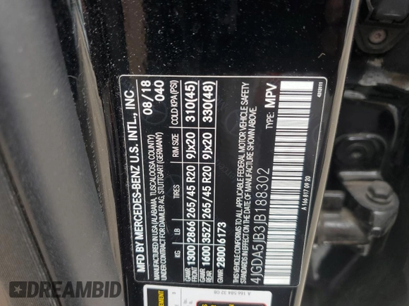 2018 Mercedes-Benz GLE 350 z VIN 4JGDA5JB3JB188302, wystawiony jako Copart lot #62472635 z przebiegiem 89 171 mil mil oraz Szkoda całkowita • Salvage title. Historia ofert i sprzedaży dostępna na DreamBid. Obrazek 13.