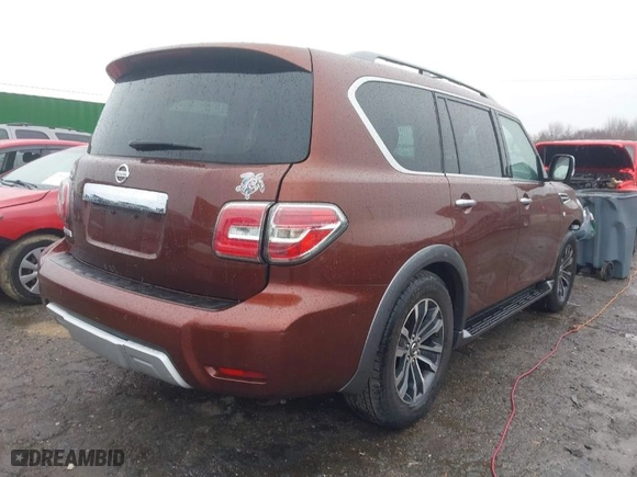 2018 Nissan Armada SL with VIN JN8AY2NC2J9550989, listed as a IAAI auction lot 41552755 with 143,504 mi miles. Bid and sale history available at carsss.com. Image 4.