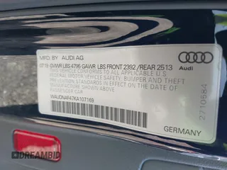 2019 Audi A4 Premium z VIN WAUDNAF47KA107169, wystawiony jako IAAI lot #41891215 z przebiegiem 49 247 mil mil oraz . Historia ofert i sprzedaży dostępna na DreamBid. Obrazek 9.