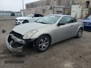 2003 Infiniti G35 Coupe w/Leather with VIN JNKCV54E33M207477, listed as a Copart auction lot 82015404 with 142,755 mi miles and Salvage Title. Bid and sale history available at carsss.com. Image 1.