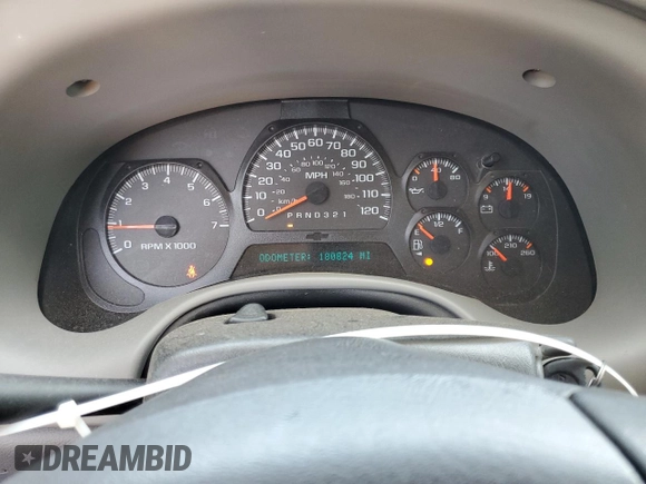 2008 Chevrolet TrailBlazer 3LT with VIN 1GNDT13S582240504, listed as a Copart auction lot 53967635 with 180,824 mi miles and Salvage Title. Bid and sale history available at DreamBid. Image 9.