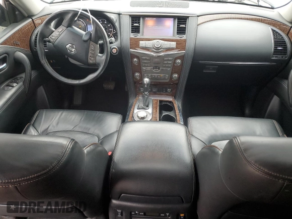 2017 Nissan Armada Platinum with VIN JN8AY2NE0H9708225, listed as a Copart auction lot 52228115 with 133,320 mi miles and Salvage Title. Bid and sale history available at carsss.com. Image 8.
