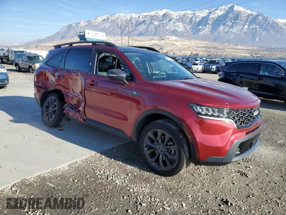 2023 Kia Sorento X-Line EX with VIN 5XYRHDLF9PG214934, listed as a Copart auction lot 83004844 with 16,151 mi miles and Salvage Title. Bid and sale history available at carsss.com. Image 4.