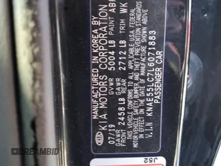 2020 Kia Stinger GT2 with VIN KNAE55LC7L6071883, listed as a Copart auction lot 52684825 with 23,714 mi miles and Non Repairable. Bid and sale history available at carsss.com. Image 12.