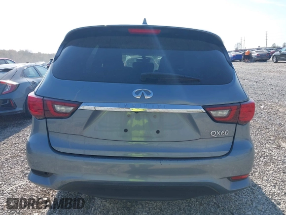 2019 Infiniti QX60 LUXE with VIN 5N1DL0MNXKC569949, listed as a IAAI auction lot 40704078 with 117,592 mi miles. Bid and sale history available at carsss.com. Image 16.