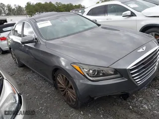2015 Hyundai Genesis 5.0L with VIN KMHGN4JF7FU076421, listed as a IAAI auction lot 41698201 with 68,672 mi miles. Bid and sale history available at carsss.com. Image 1.