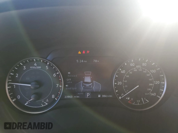 2022 Nissan Armada SL with VIN JN8AY2BBXN9815420, listed as a Copart auction lot 74848824 with 23,963 mi miles and Salvage Title. Bid and sale history available at carsss.com. Image 9.