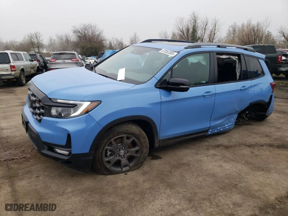 2024 Honda Passport TrailSport with VIN 5FNYF8H65RB013169, listed as a Copart auction lot 87853385 with 2,841 mi miles and Salvage Title. Bid and sale history available at carsss.com. Image 1.