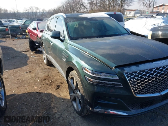 2021 Genesis GV80 with VIN KMUHCESCXMU031136, listed as a IAAI auction lot 41297818 with 31,890 mi miles and . Bid and sale history available at DreamBid. Image 1.