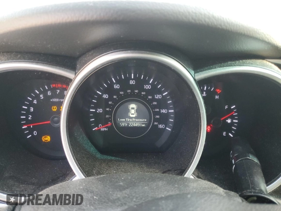2015 Kia Optima LX with VIN KNAGM4A77F5540430, listed as a Copart auction lot 48704455 with 224,491 mi miles and Salvage Title. Bid and sale history available at carsss.com. Image 9.