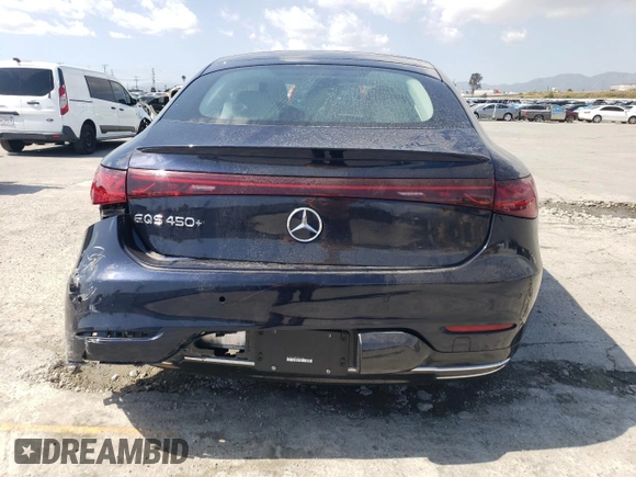 2022 Mercedes-Benz EQS with VIN W1KCG2DB5NA016556, listed as a Copart auction lot 47401064 with 21,741 mi miles. Bid and sale history available at carsss.com. Image 6.