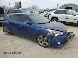 2015 Hyundai Veloster Turbo with VIN KMHTC6AE7FU242010, listed as a Copart auction lot 49506985 with 117,867 mi miles and Salvage Title. Bid and sale history available at carsss.com. Image 4.