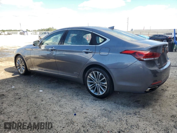 2017 Genesis G80 3.8L with VIN KMHGN4JE9HU168446, listed as a Copart auction lot 80916684 with 83,287 mi miles and Salvage Title. Bid and sale history available at DreamBid. Image 2.