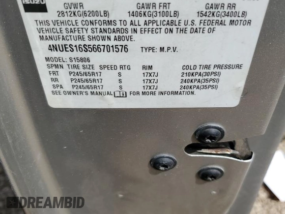 2006 Isuzu Ascender S z VIN 4NUES16S566701576, wystawiony jako Copart lot #64504984 z przebiegiem 231 659 mil mil oraz Szkoda całkowita • Salvage title. Historia ofert i sprzedaży dostępna na DreamBid. Obrazek 13.