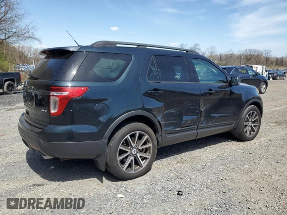 2015 Ford Explorer XLT with VIN 1FM5K8D84FGA30743, listed as a Copart auction lot 53464025 with 77,959 mi miles and Salvage Title. Bid and sale history available at carsss.com. Image 3.