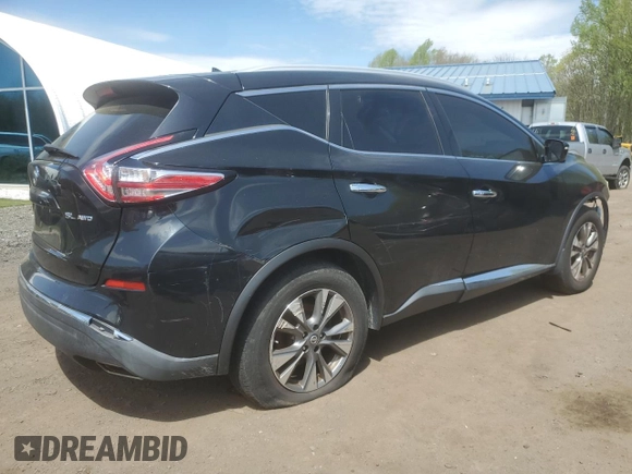 2015 Nissan Murano Platinum with VIN 5N1AZ2MH7FN282991, listed as a Copart auction lot 55463365 with 160,205 mi miles and Clean Title. Bid and sale history available at DreamBid. Image 3.