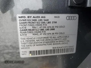 2023 Audi Q5 S line Premium Plus z VIN WA1EAAFY2P2140467, wystawiony jako Copart lot #50005315 z przebiegiem 29 727 mil mil oraz Szkoda całkowita • Salvage title. Historia ofert i sprzedaży dostępna na DreamBid. Obrazek 15.