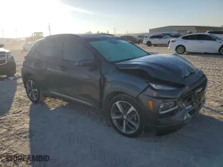 2019 Hyundai Kona Ultimate with VIN KM8K53A5XKU360373, listed as a Copart auction lot 77680714 with 67,680 mi miles and Salvage Title. Bid and sale history available at carsss.com. Image 4.