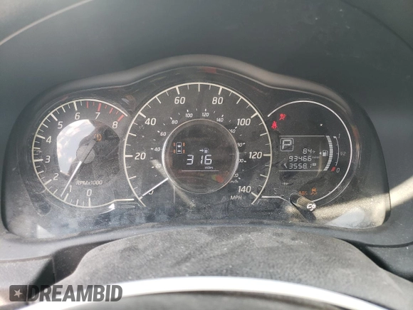 2015 Nissan Note SV with VIN 3N1CE2CPXFL390994, listed as a Copart auction lot 50724235 with 93,466 mi miles and Salvage Title. Bid and sale history available at DreamBid. Image 9.