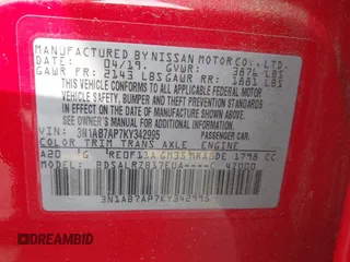 2019 Nissan Sentra SV z VIN 3N1AB7AP7KY342995, wystawiony jako IAAI lot #42300377 z przebiegiem 99 317 mil mil oraz . Historia ofert i sprzedaży dostępna na DreamBid. Obrazek 9.