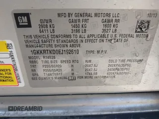 2014 GMC Acadia Denali z VIN 1GKKRTKD0EJ192610, wystawiony jako IAAI lot #41819095 z przebiegiem 121 075 mil mil oraz . Historia ofert i sprzedaży dostępna na DreamBid. Obrazek 9.