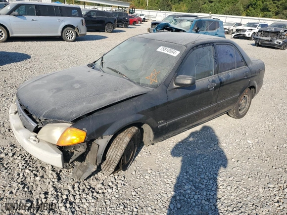 1999 Mazda Protege DX with VIN JM1BJ2221X0172757, listed as a Copart auction lot 75818584 with 278,032 mi miles and Clean Title. Bid and sale history available at carsss.com. Image 1.