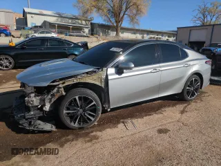 2018 Toyota Camry XSE with VIN 4T1BZ1HK1JU004641, listed as a Copart auction lot 50214005 with 97,729 mi miles and Salvage title. Bid and sale history available at DreamBid. Image 1.