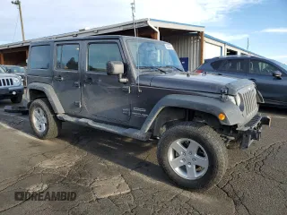 2018 Jeep Wrangler Unlimited Sport with VIN 1C4BJWDG8JL809519, listed as a Copart auction lot 50835455 with 89,962 mi miles and Salvage title. Bid and sale history available at DreamBid. Image 4.