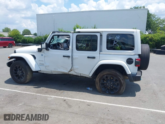 2024 Jeep Wrangler Sahara with VIN 1C4RJXP64RW270463, listed as a IAAI auction lot 42598295 with 36,251 mi miles and . Bid and sale history available at DreamBid. Image 14.