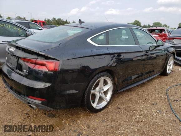 2018 Audi A5 Sportback Premium Plus with VIN WAUENCF57JA127882, listed as a Copart auction lot 55028903 with 52,932 mi miles. Bid and sale history available at carsss.com. Image 3.