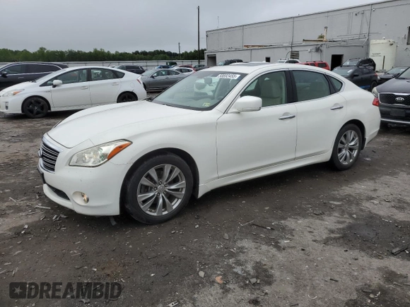 2012 Infiniti M z VIN JN1BY1AP2CM332668, wystawiony jako Copart lot #58692455 z przebiegiem 170 121 mil mil oraz Szkoda całkowita • Salvage title. Historia ofert i sprzedaży dostępna na DreamBid. Obrazek 1.