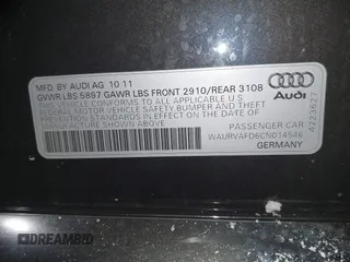 2012 Audi A8 z VIN WAURVAFD6CN014546, wystawiony jako IAAI lot #41357932 z przebiegiem 93 516 mil mil oraz . Historia ofert i sprzedaży dostępna na DreamBid. Obrazek 9.