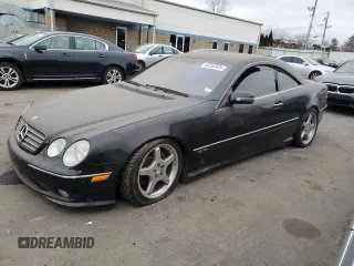 2001 Mercedes-Benz CL-Class with VIN WDBPJ78J11A017627, listed as a Copart auction lot 86852824 with 0 mi miles and Clean Title. Bid and sale history available at carsss.com. Image 1.