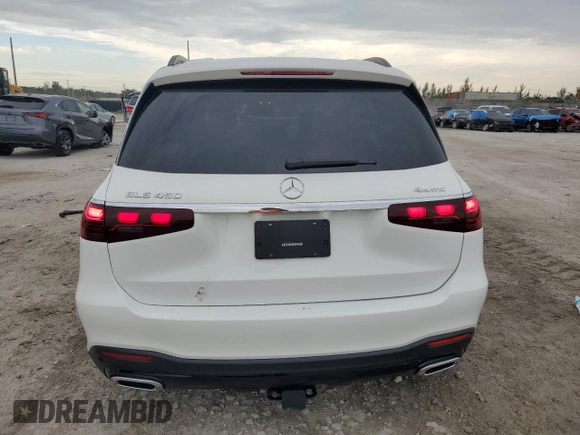 2024 Mercedes-Benz GLS 450 with VIN 4JGFF5KE8RB270203, listed as a Copart auction lot 71734394 with 27 mi miles and Salvage Title. Bid and sale history available at DreamBid. Image 6.