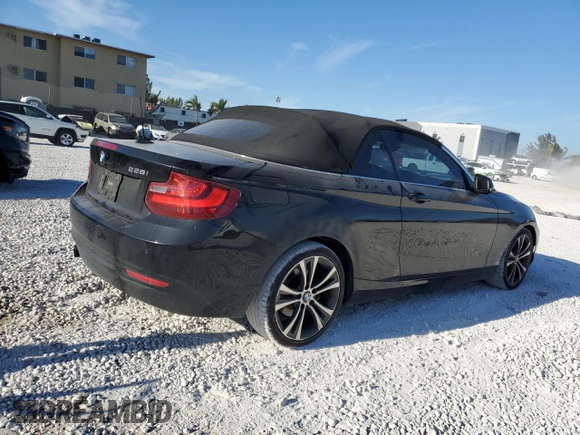 2016 BMW 2 Series 228i with VIN WBA1K9C59GV321555, listed as a Copart auction lot 49504985 with 124,471 mi miles and Salvage Title. Bid and sale history available at carsss.com. Image 3.