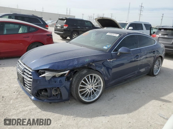2018 Audi A5 Sportback Prestige with VIN WAUFNCF50JA126917, listed as a Copart auction lot 49003414 with 133,405 mi miles. Bid and sale history available at carsss.com. Image 1.