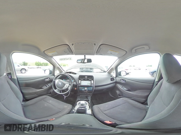2015 Nissan LEAF S with VIN 1N4AZ0CP3FC327105, listed as a Copart auction lot 61426595 with 71,693 mi miles and Salvage title. Bid and sale history available at DreamBid. Image 14.
