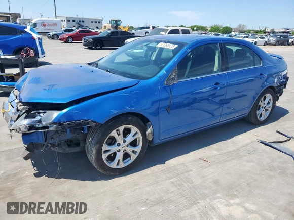 2012 Ford Fusion SE with VIN 3FAHP0HA5CR429222, listed as a Copart auction lot 53366525 with 162,335 mi miles and Salvage title. Bid and sale history available at DreamBid. Image 1.